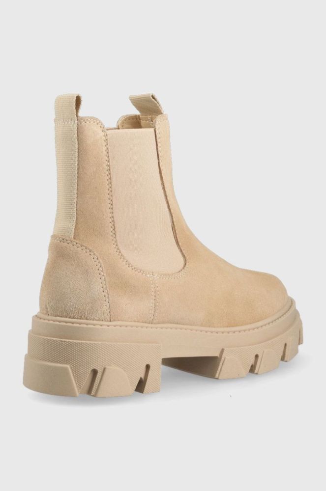 Замшеві черевики Aldo Bigtrek жіночі колір бежевий на платформі фото 2