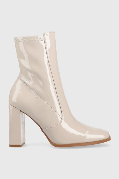 Черевики Aldo Audrella жіночі колір сірий каблук блок