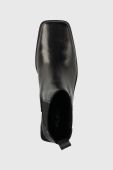 Шкіряні черевики Aldo Foal жіночі колір чорний каблук блок