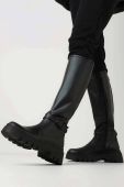 Чоботи Mexx Kande жіночі колір чорний на плоскому ходу