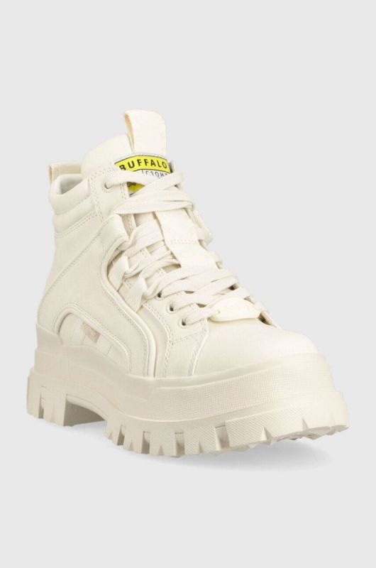 Черевики Buffalo Aspha NC Mid Laceup жіночі колір бежевий на платформі фото 2