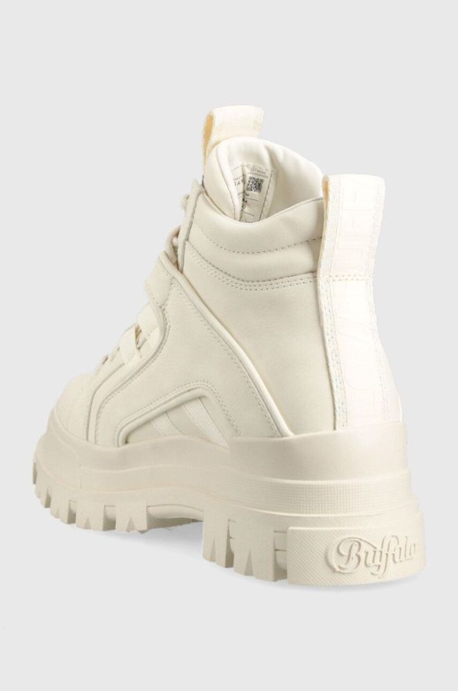 Черевики Buffalo Aspha NC Mid Laceup жіночі колір бежевий на платформі фото 3