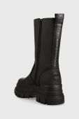 Черевики Buffalo Aspha Clf Rain Chelsea Hi жіночі колір чорний на платформі Черевики Buffalo Aspha Clf Rain Chelsea Hi жіночі колір чорний на платформі