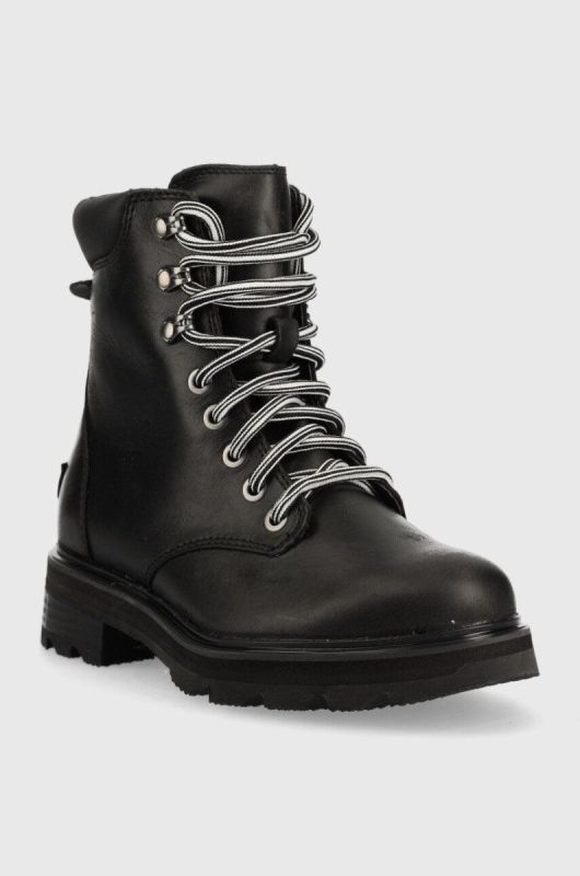 Черевики Sorel Lennox Lace жіночі колір чорний на плоскому ходу фото 2