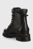 Черевики Sorel Lennox Lace жіночі колір чорний на плоскому ходу Черевики Sorel Lennox Lace жіночі колір чорний на плоскому ходу