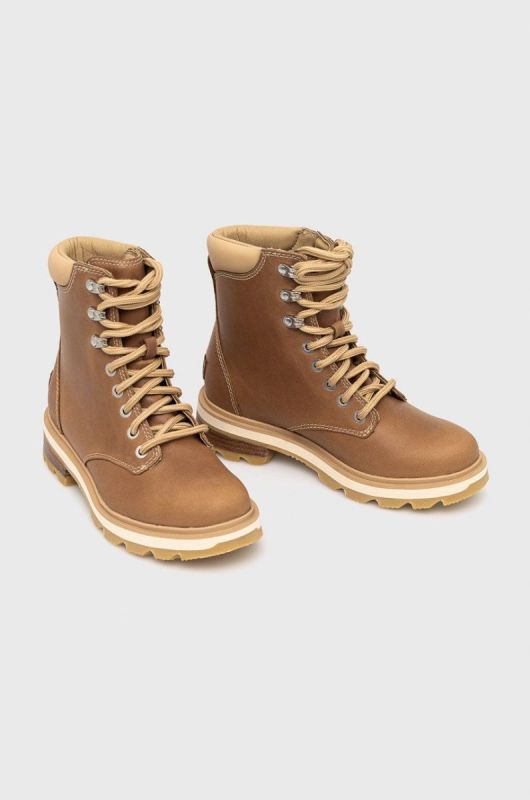 Черевики Sorel Lennox Lace жіночі колір коричневий на платформі фото 2