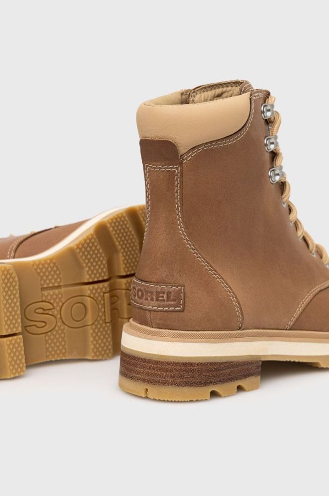 Черевики Sorel Lennox Lace жіночі колір коричневий на платформі фото 3