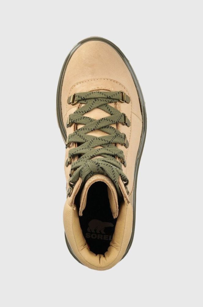 Замшеві черевики Sorel Lennox Hiker жіночі колір коричневий на платформі фото 4