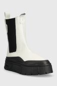 Шкіряні черевики Puma Mayze Stack жіночі колір білий на платформі 386272-01