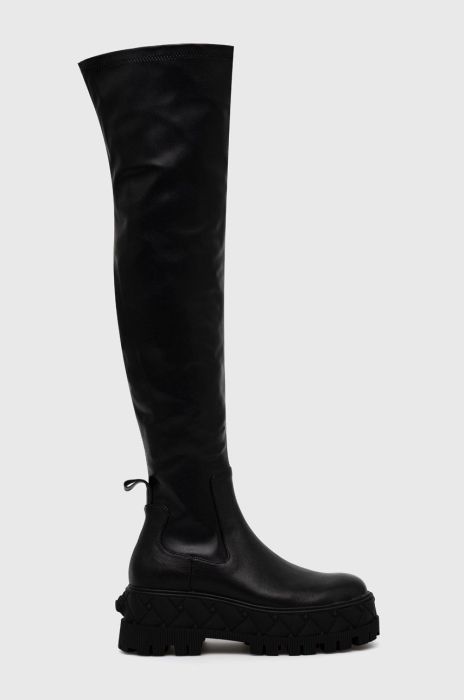 Чоботи Kurt Geiger London Otk Stretch жіночі колір чорний на платформі 9353500109