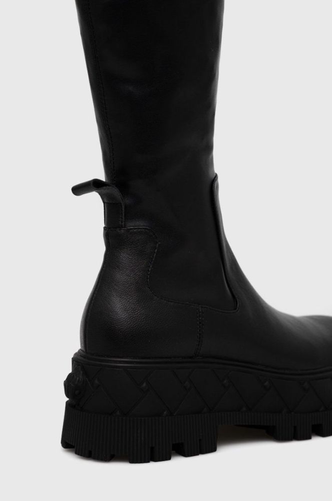 Чоботи Kurt Geiger London Otk Stretch жіночі колір чорний на платформі 9353500109 фото 2