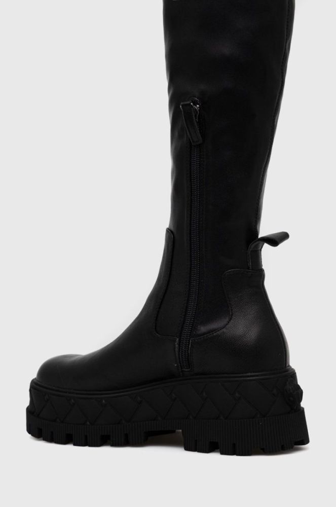 Чоботи Kurt Geiger London Otk Stretch жіночі колір чорний на платформі 9353500109 фото 3