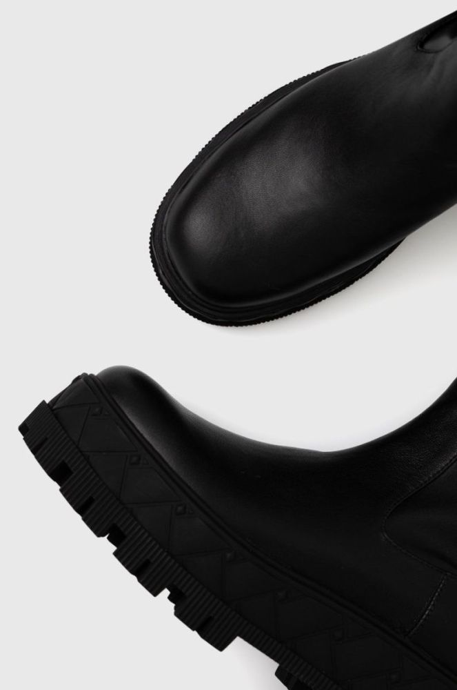 Чоботи Kurt Geiger London Otk Stretch жіночі колір чорний на платформі 9353500109 фото 4