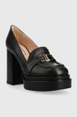 Шкіряні туфлі Liu Jo Nelly 03 колір чорний каблук блок