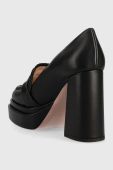 Шкіряні туфлі Liu Jo Nelly 03 колір чорний каблук блок