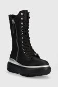 Черевики Liu Jo June 06 жіночі колір чорний на платформі Черевики Liu Jo June 06 жіночі колір чорний на платформі