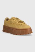 Шкіряні кросівки Puma Mayze Stack Suede Wns колір бежевий 383983-03