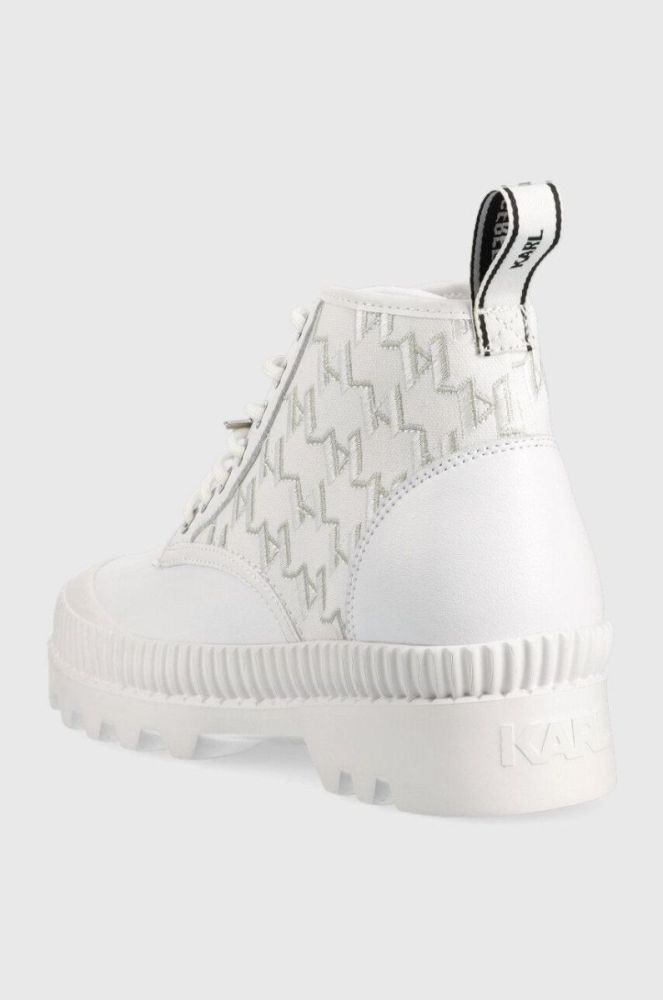 Черевики Karl Lagerfeld Trekka Ii жіночі колір білий на платформі (2555396) фото 3