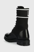 Черевики Love Moschino жіночі колір чорний на плоскому ходу (2513062)