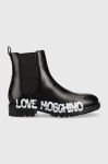 Шкіряні черевики Love Moschino жіночі колір чорний на плоскому ходу (2560636) Шкіряні черевики Love Moschino жіночі колір чорний на плоскому ходу (2560636)