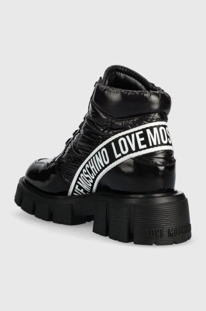 Черевики Love Moschino жіночі колір чорний на плоскому ходу (2849996) фото 3