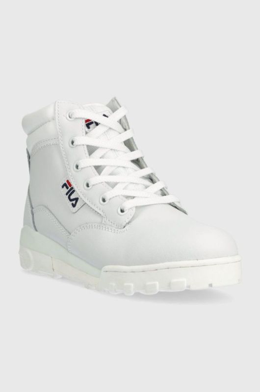 Шкіряні черевики Fila Grunge Ii L колір білий на платформі фото 2