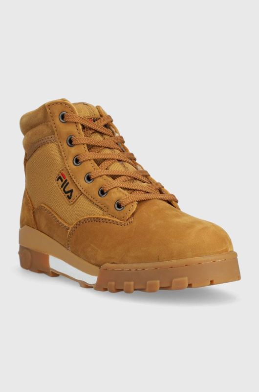 Черевики Fila Grunge жіночі колір коричневий на платформі фото 2