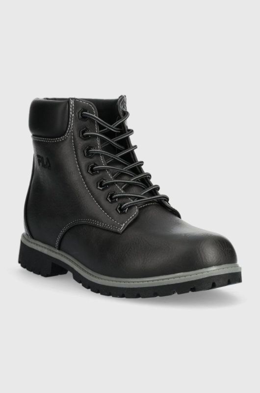 Черевики Fila Maverick жіночі колір чорний на плоскому ходу фото 2