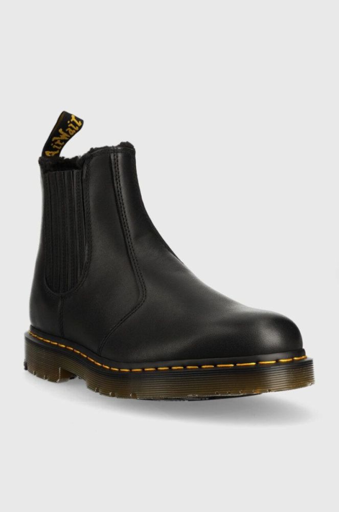 Шкіряні черевики Dr. Martens 2976 жіночі колір чорний на плоскому ходу утеплене DM27829001-Black фото 2
