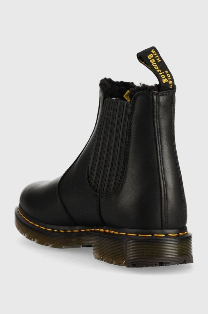 Шкіряні черевики Dr. Martens 2976 жіночі колір чорний на плоскому ходу утеплене DM27829001-Black фото 3