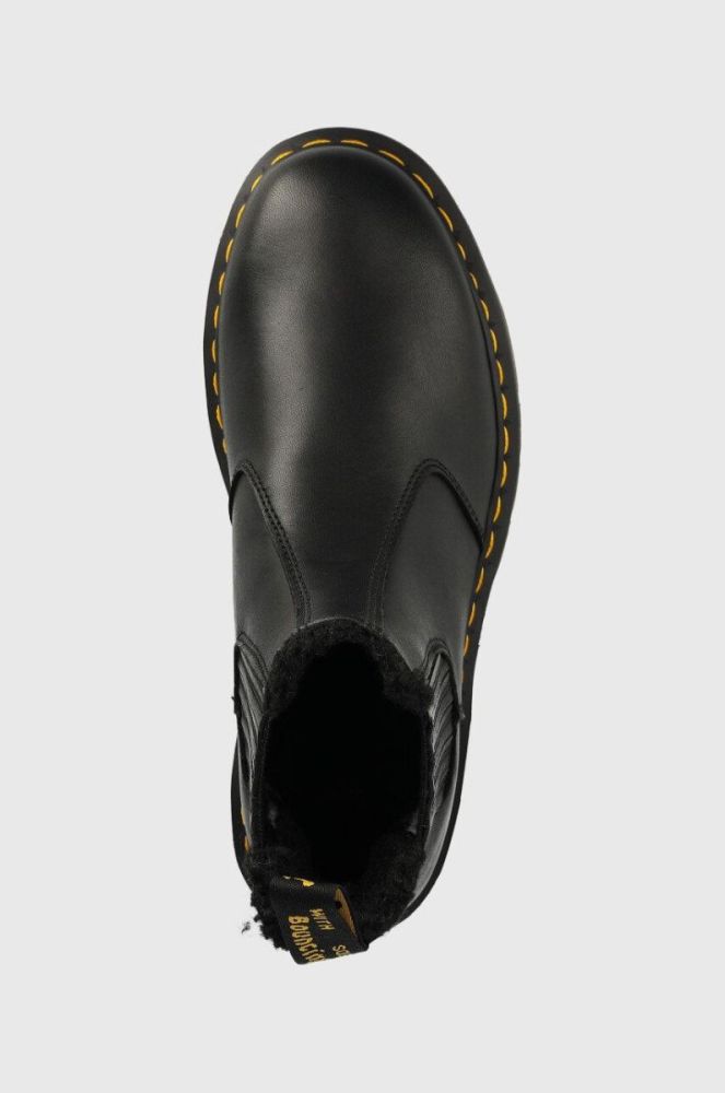 Шкіряні черевики Dr. Martens 2976 жіночі колір чорний на плоскому ходу утеплене DM27829001-Black фото 4