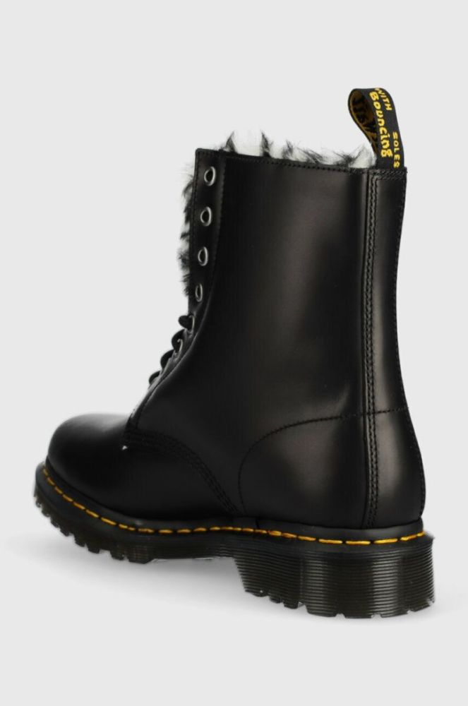 Шкіряні черевики Dr. Martens 1460 Serena жіночі колір чорний на плоскому ходу утеплене фото 3