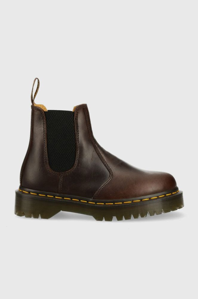 Шкіряні черевики Dr. Martens 2976 Bex колір коричневий на плоскому ходу