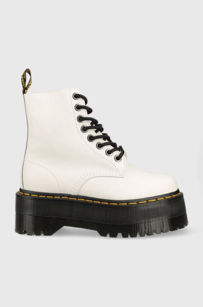 Шкіряні черевики Dr. Martens 1460 Pascal Max жіночі колір білий на платформі