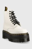 Шкіряні черевики Dr. Martens 1460 Pascal Max жіночі колір білий на платформі Шкіряні черевики Dr. Martens 1460 Pascal Max жіночі колір білий на платформі