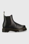 Шкіряні черевики Dr. Martens 2976 Bex Squared жіночі колір чорний на плоскому ходу DM27888001-Black Шкіряні черевики Dr. Martens 2976 Bex Squared жіночі колір чорний на плоскому ходу DM27888001-Black
