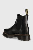 Шкіряні черевики Dr. Martens 2976 Bex Squared жіночі колір чорний на плоскому ходу DM27888001-Black Шкіряні черевики Dr. Martens 2976 Bex Squared жіночі колір чорний на плоскому ходу DM27888001-Black