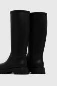 Шкіряні чоботи Miss Sixty жіночі колір чорний на плоскому ходу