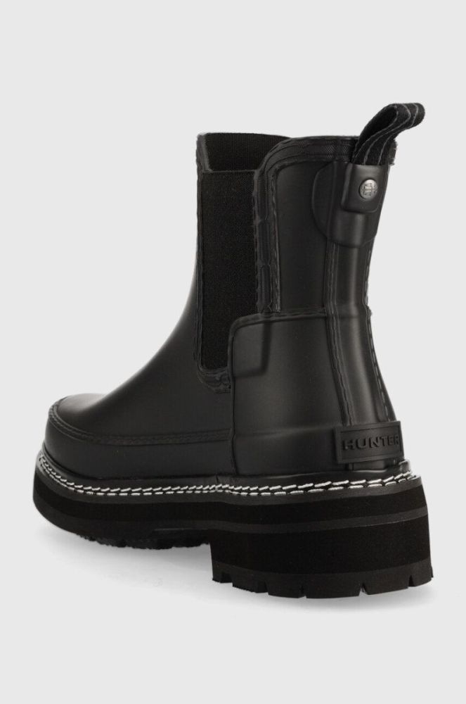 Гумові чоботи Hunter Ref Stitch Detail Chelsea жіночі колір чорний WFS2100RMA фото 3