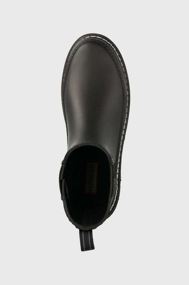 Гумові чоботи Hunter Ref Stitch Detail Chelsea жіночі колір чорний WFS2100RMA фото 4