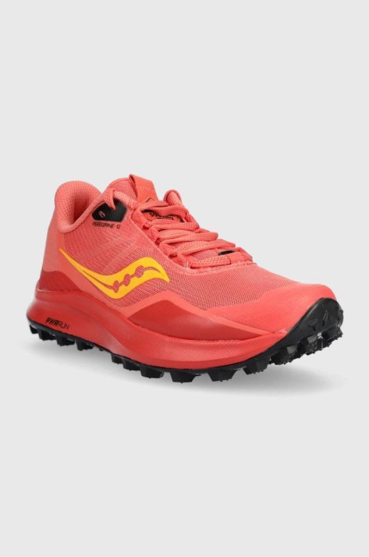Бігові кросівки Saucony Peregrine 12 колір червоний фото 2