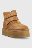 Шкіряні чоботи UGG W Neumel Platform колір коричневий