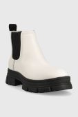 Черевики UGG W Ashton Chelsea жіночі колір білий на плоскому ходу 1130515.WHT-WHT
