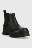 Шкіряні черевики UGG W Ashton Chelsea жіночі колір чорний на платформі 1133894.BLK-BLK