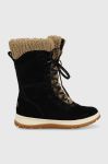 Замшеві кросівки UGG Lakesider Tall Lace жіночі колір чорний на плоскому ходу злегка утеплена Замшеві кросівки UGG Lakesider Tall Lace жіночі колір чорний на плоскому ходу злегка утеплена