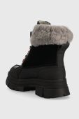 Шкіряні черевики UGG W Ashton Addie жіночі колір чорний на платформі утеплене