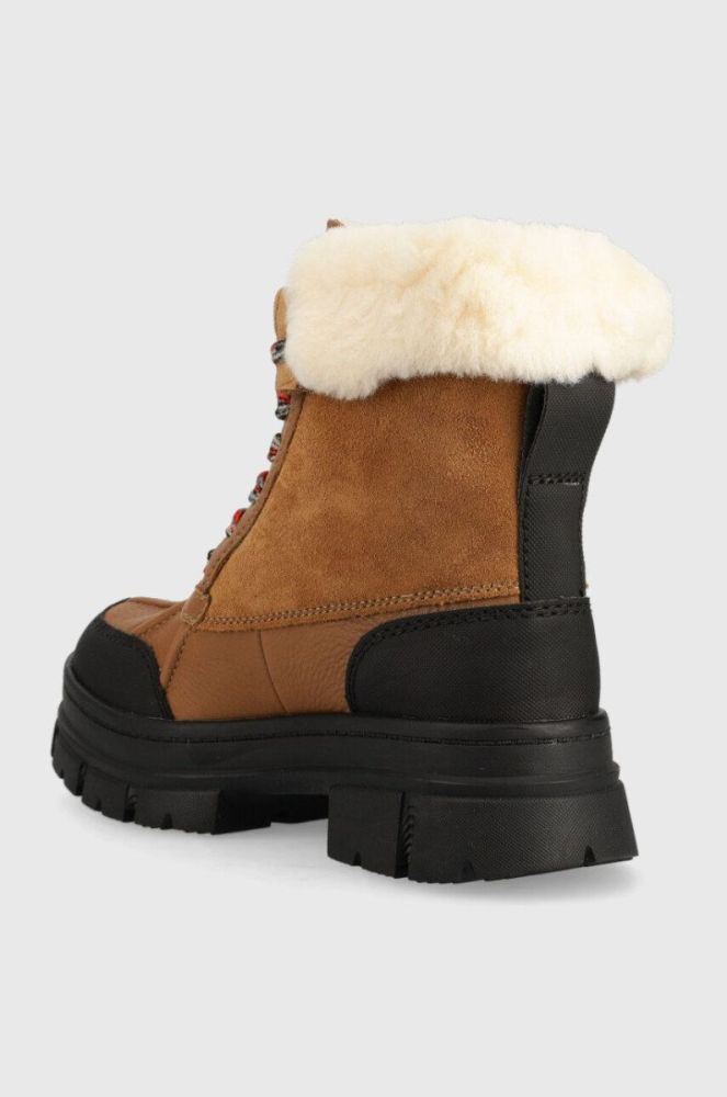 Черевики UGG W Ashton Addie жіночі колір коричневий на платформі утеплене 1130524.CHE-CHE фото 3