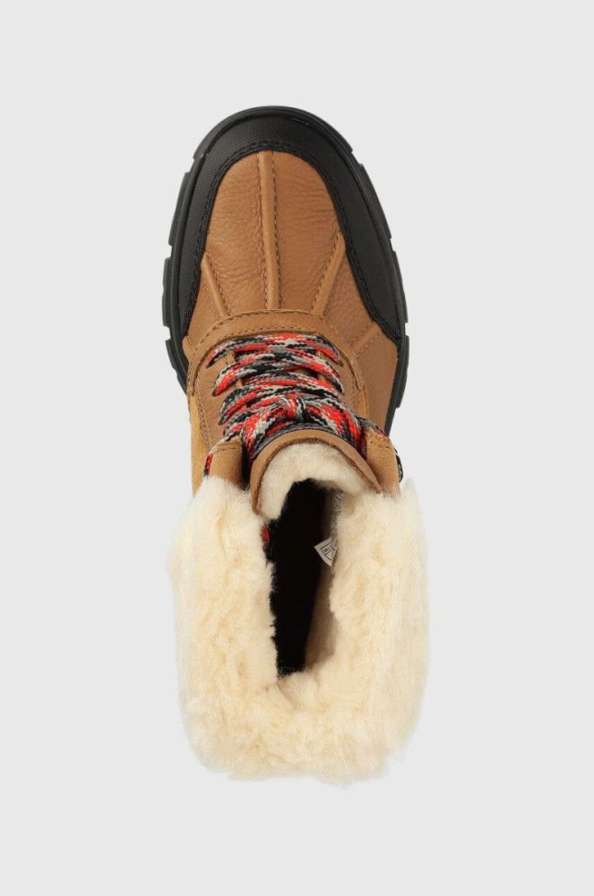 Черевики UGG W Ashton Addie жіночі колір коричневий на платформі утеплене 1130524.CHE-CHE фото 4