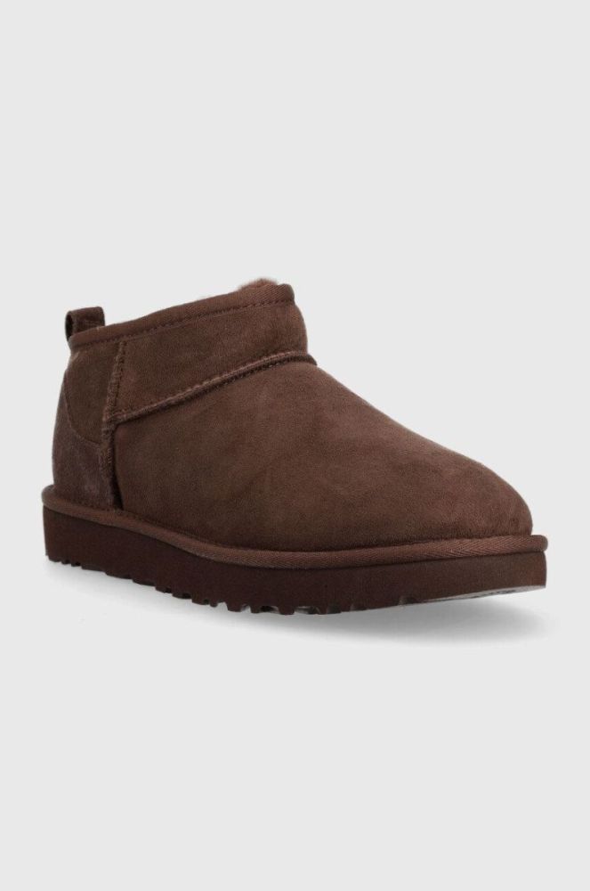 Шкіряні чоботи UGG W Classic Ultra Mini колір коричневий фото 2