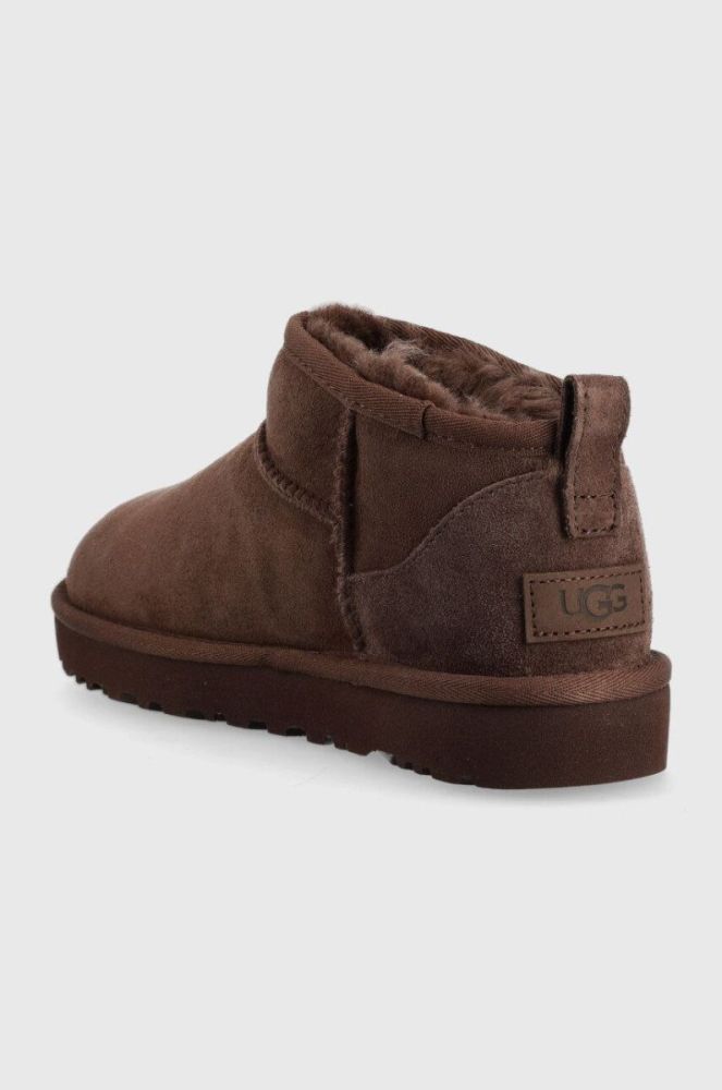 Шкіряні чоботи UGG W Classic Ultra Mini колір коричневий фото 3